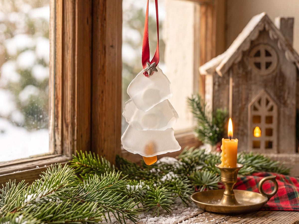 Coastal Sea Glass Family Christmas Tree Ornament