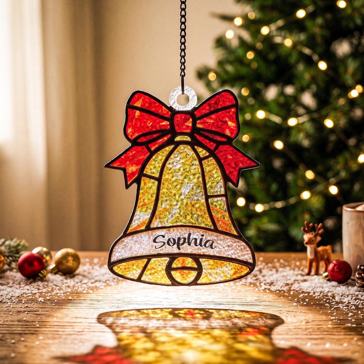 Personalized Glass Keepsake Family Christmas Ornament