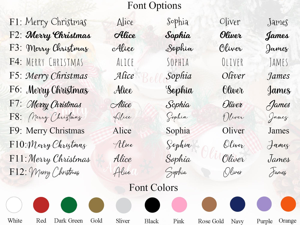 Personalized Holiday Jingle Bell Tree Ornament