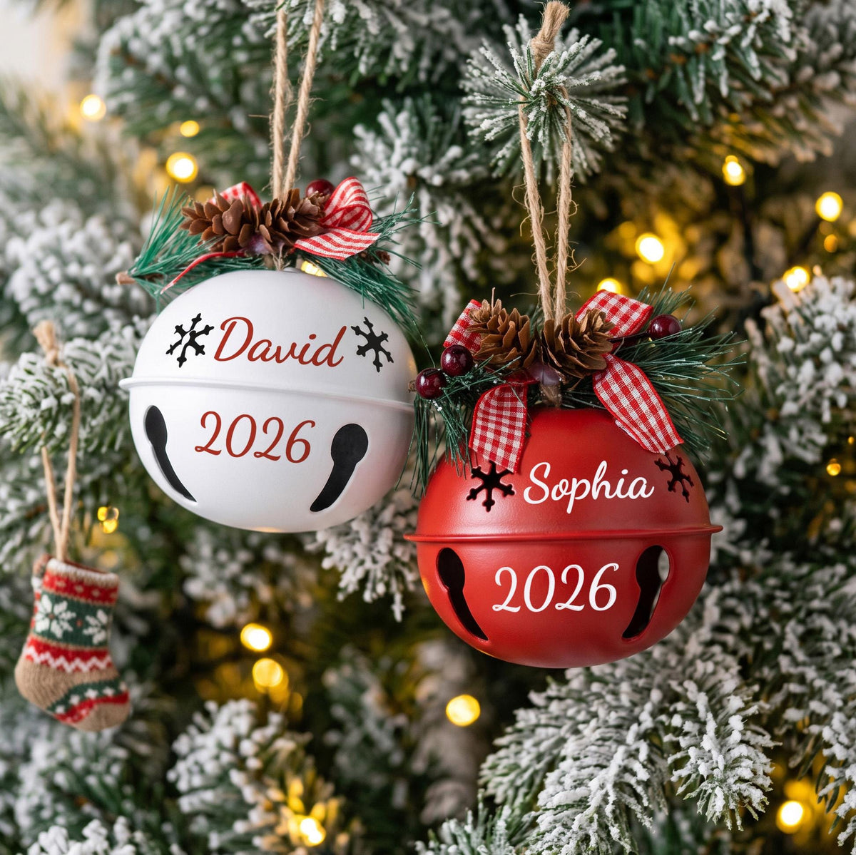 Personalized Custom Keepsake Jingle Bell Ornament