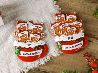 Personalized Gingerbread Family Resin Ornament