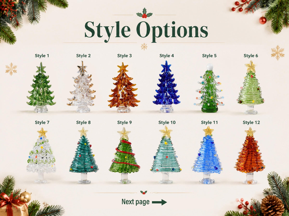 Handmade Stained Glass Mini Tabletop Christmas Tree