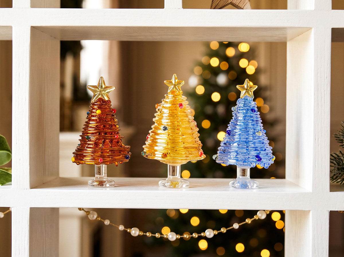 Handmade Stained Glass Mini Tabletop Christmas Tree