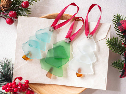 Handcrafted Sea Glass Tree Coastal Ornament