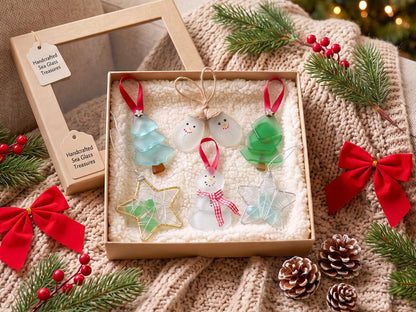 Handcrafted Sea Glass Tree Coastal Ornament