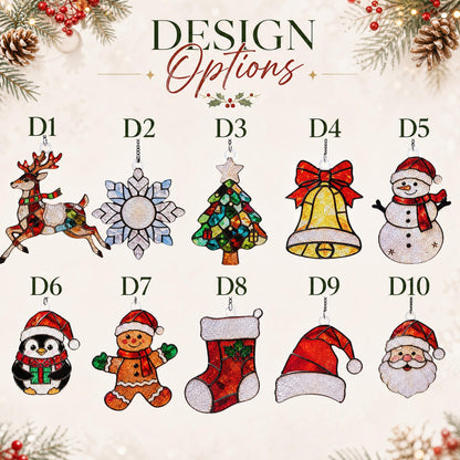 Personalized Family Name Glass Christmas Ornament