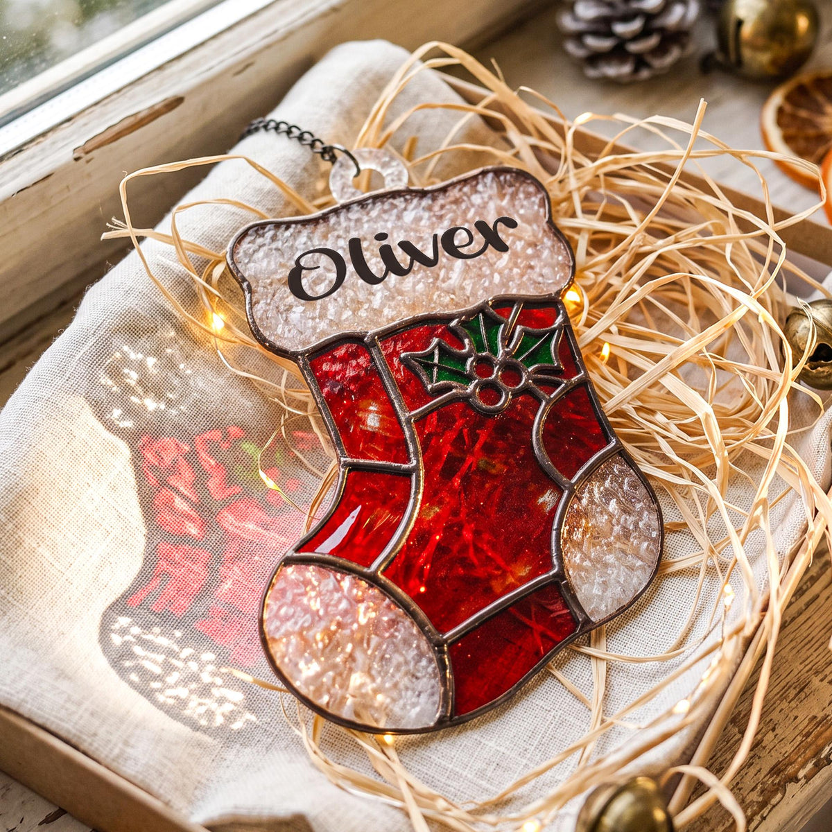 Personalized Glass Keepsake Family Christmas Ornament