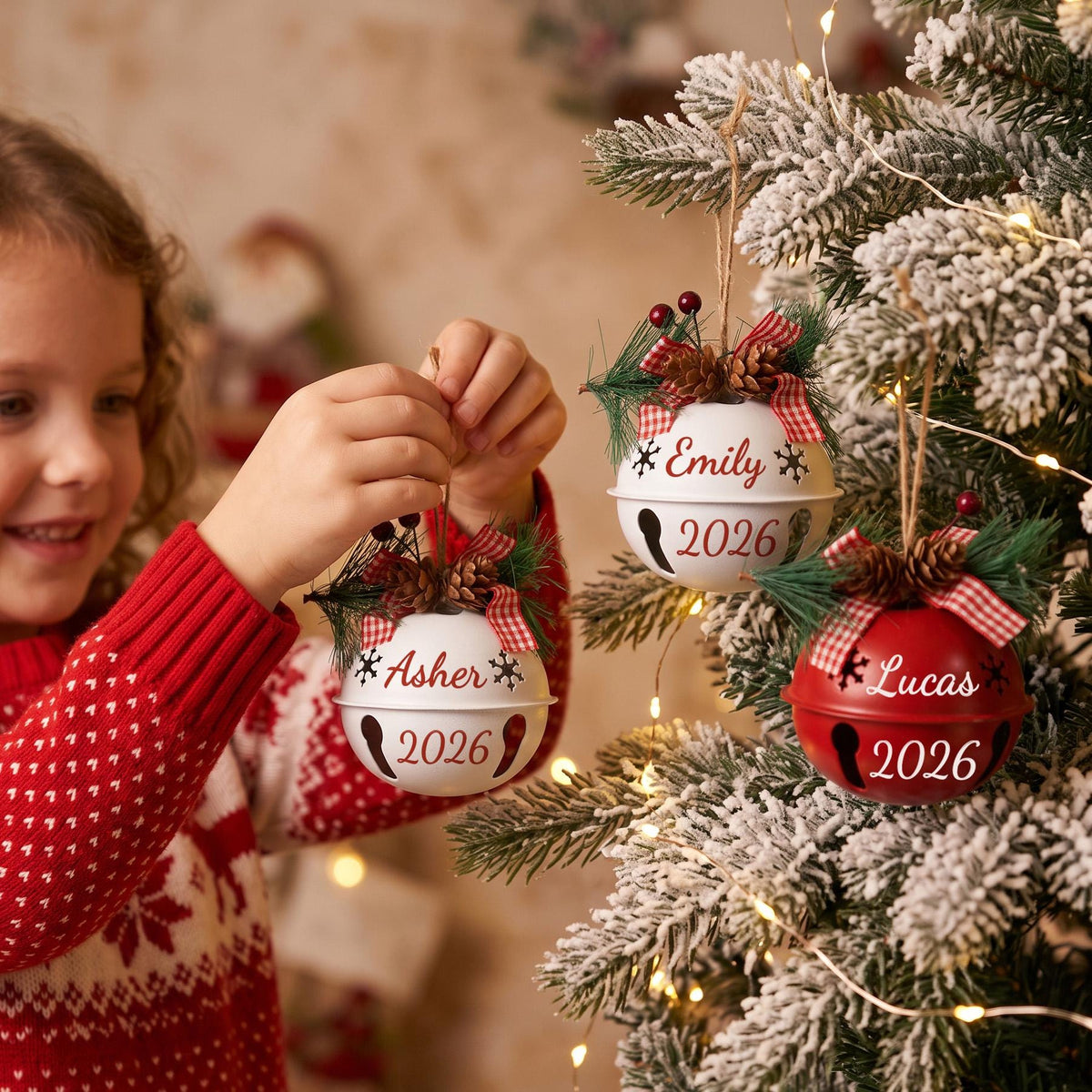Personalized Custom Keepsake Jingle Bell Ornament