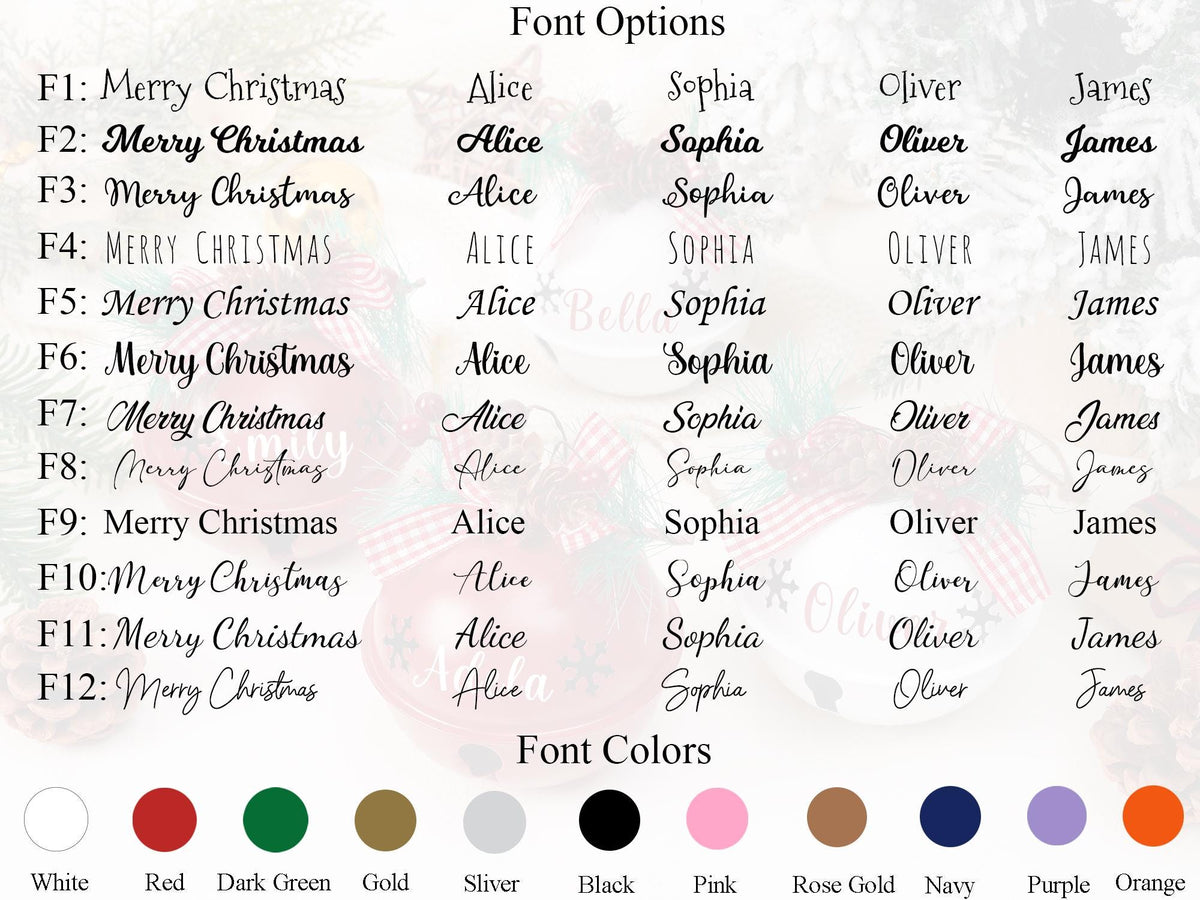 Personalized Jingle Bell Family Christmas Ornament